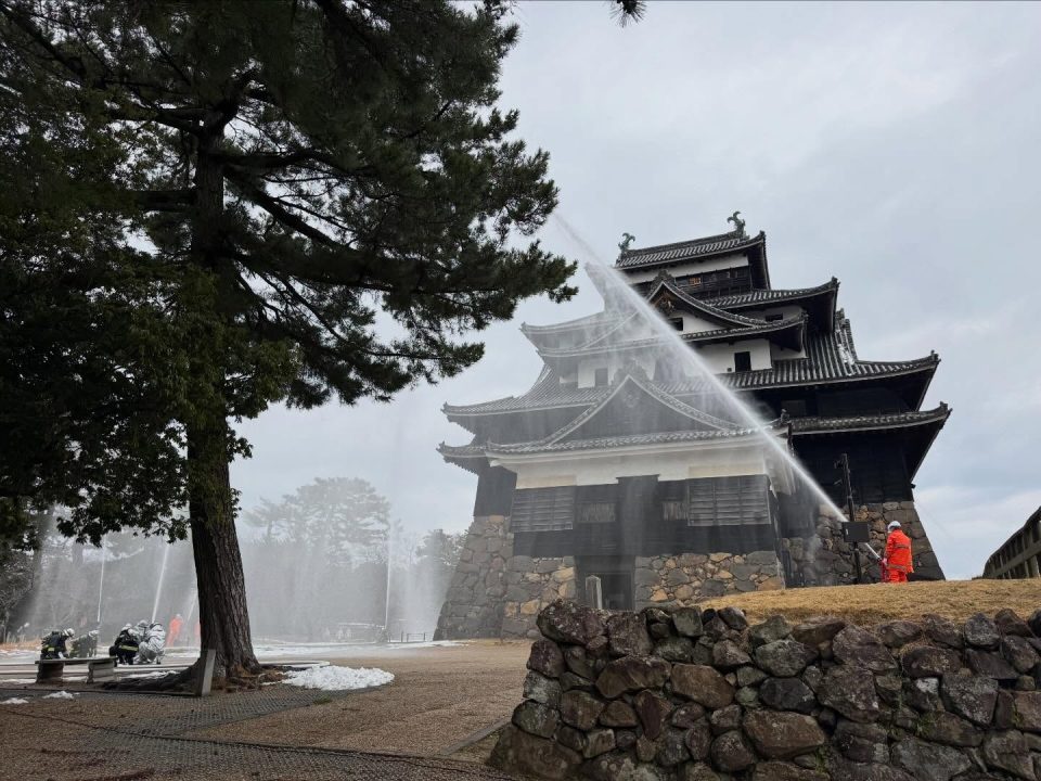 画像：第72回文化財防火デー松江城消防演習